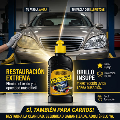 Renovador de Farolas Lubristone Motos (125g) – Claridad Cristalina y Seguridad en cada Ruta